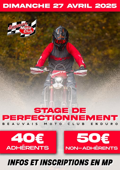 Stage de perfectionnement organisé par le Beauvais Moto Club